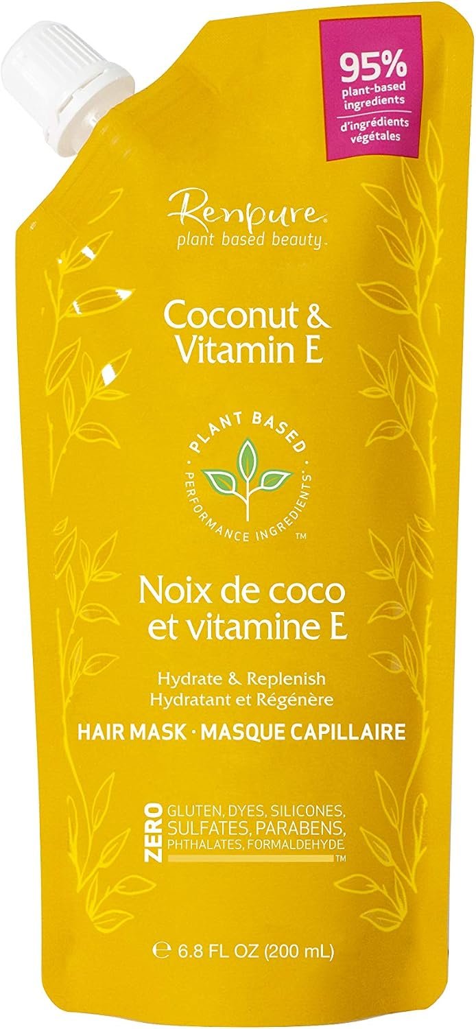 Renpure Plant based beauty coconut & vitamin e hair mask, 6.8 Ounce