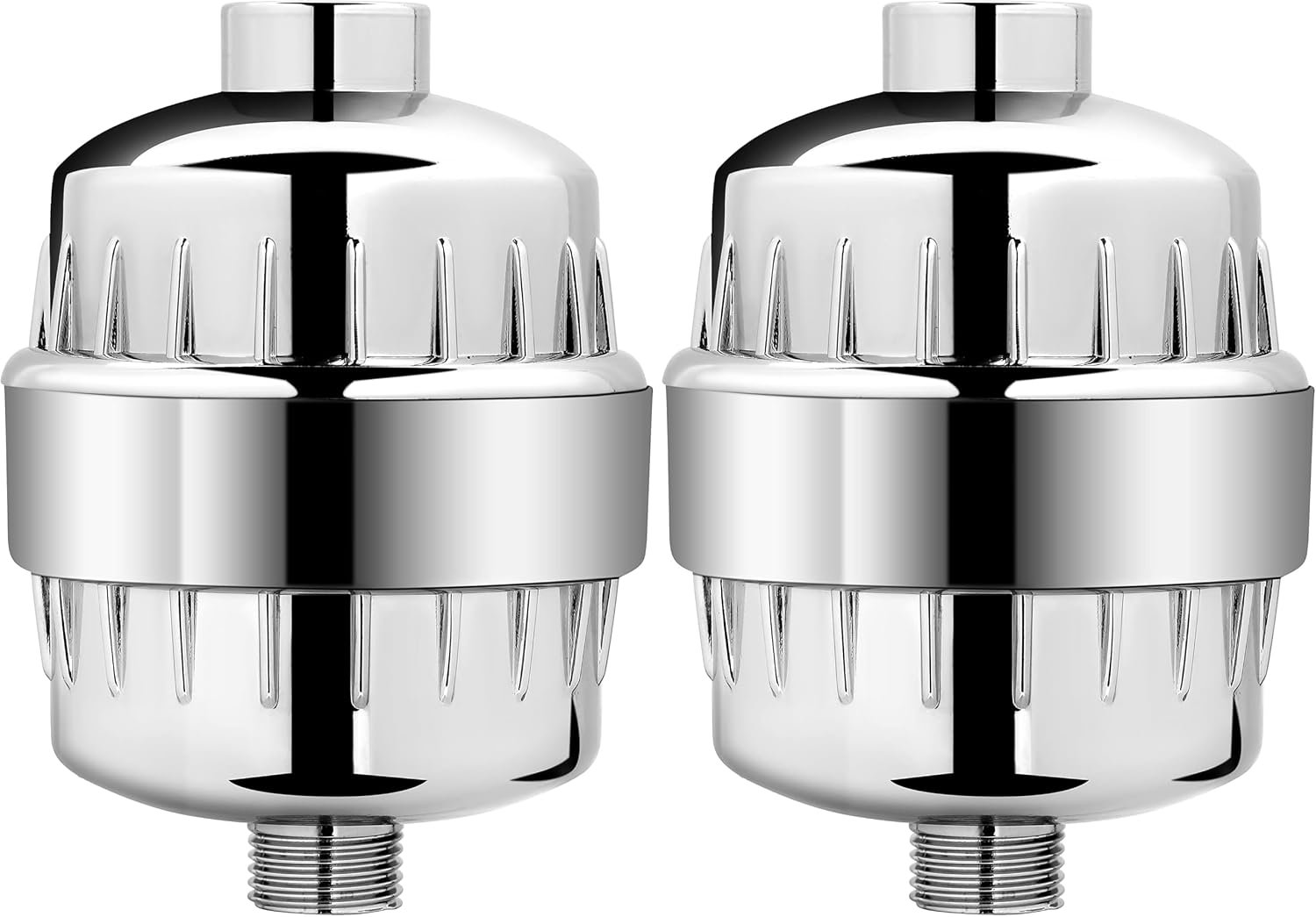 AquaBliss High Output Universal Shower Filter with Replaceable Multi-Stage Filter Cartridge – Transform Itching, Eczema & Acne into Glowing Hair, Nails & Skin Fast – Chrome (SF220) (Pack of 2)