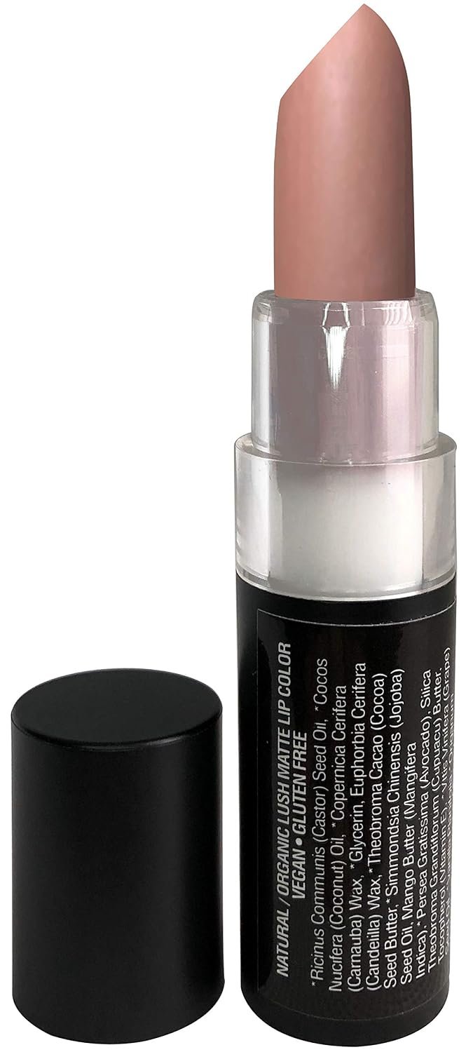Mom’s Secret 100% Natural Matte Lipstick, Organic, Long Lasting, Vegan, Gluten Free, Cruelty Free, Made in the USA, 0.12 oz. (Pink Chai)
