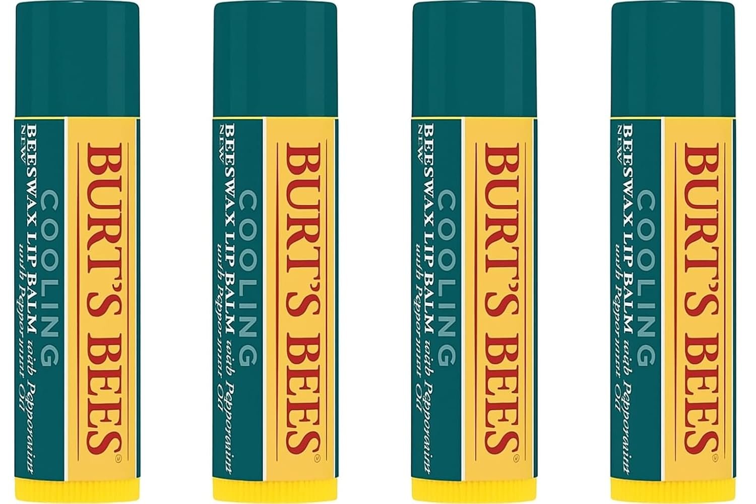 Burt’s Bees Cooling Lip Balm w/Peppermint Oil 4 Pack