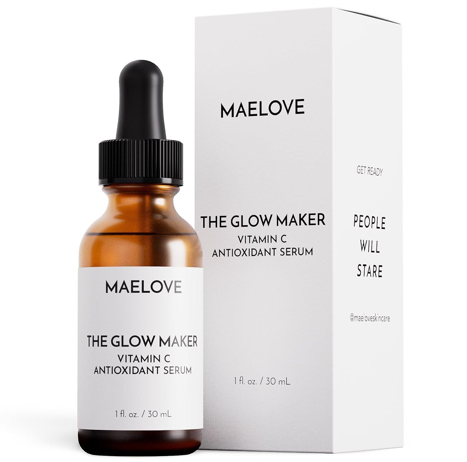 MAELOVE Glow Maker Vitamin C Serum with Vitamin E & Ferulic Acid, 1 fl oz