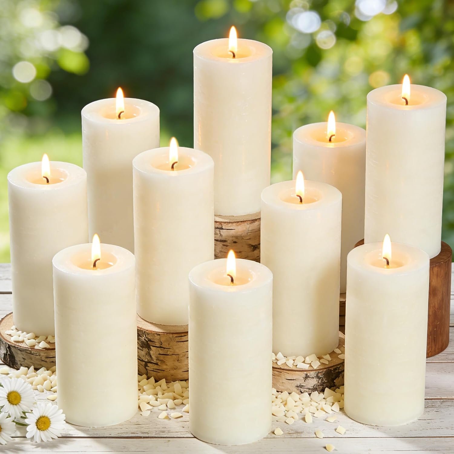 12 Pack 2 inch Wide Natural Beeswax Pillar Candle – Off White – 4 inch Tall