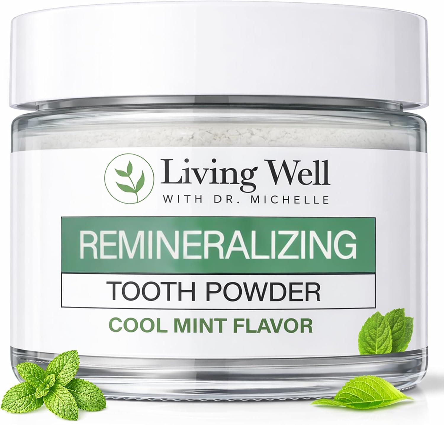 Living Well with Dr. Michelle Remineralizing Tooth Powder, Cool Mint