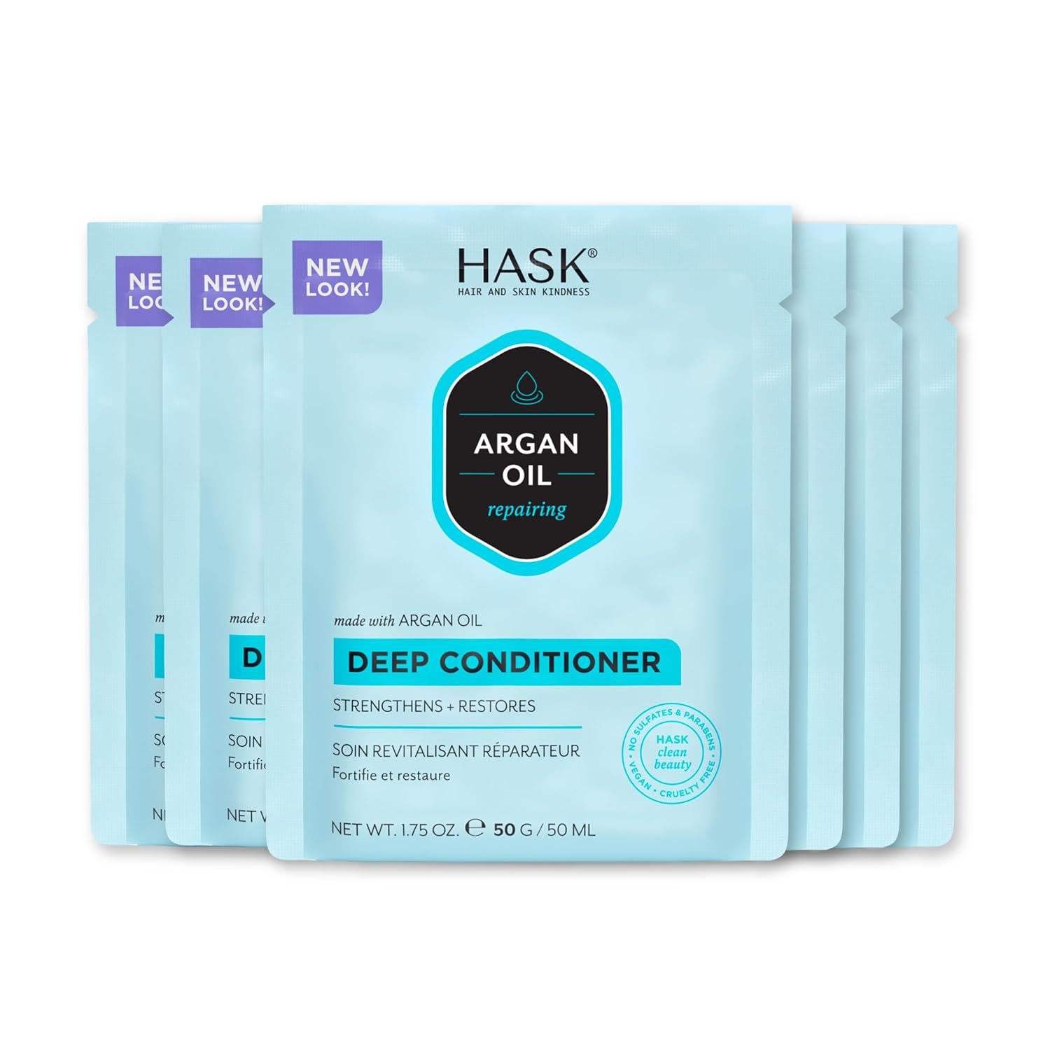 HASK Repair Argan Oil Deep Conditioner, 1.75 oz (Pack of 6)