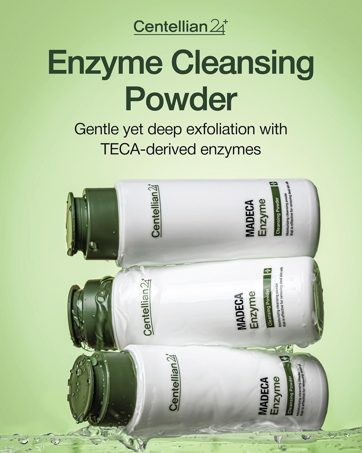 CENTELLIAN 24 Madeca Enzyme Cleansing Powder (2.03fl oz) – Gentle Daily Exfoliating Face Cleanser & Mask for Smooths Skin, Reduces Oil & Remove Impurities, Korean Skin Care. TECA, Mint Powder