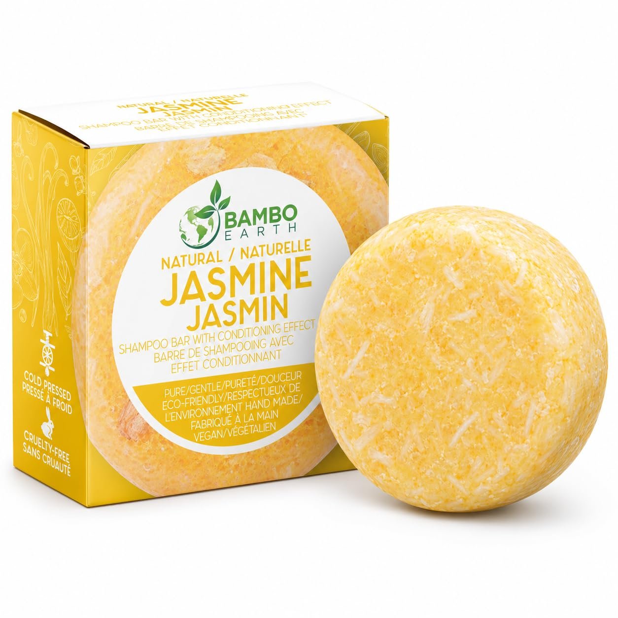 Shampoo Bars with Conditioning Effect – Solid Natural Biodegradable Jasmine