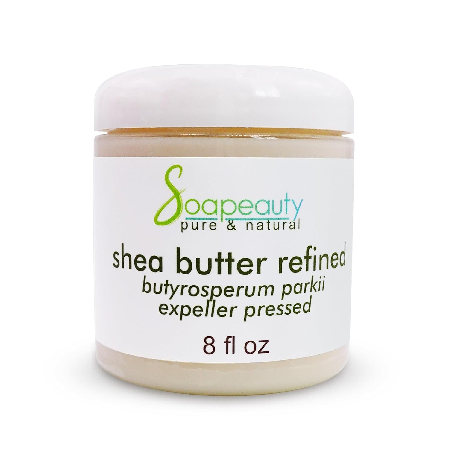 Soapeauty 100% Pure Refined African Shea Butter – Expeller Pressed, Odorless – Pure Moisturizer for Skin & Hair – Ethically Sourced from Ghana | 8 oz