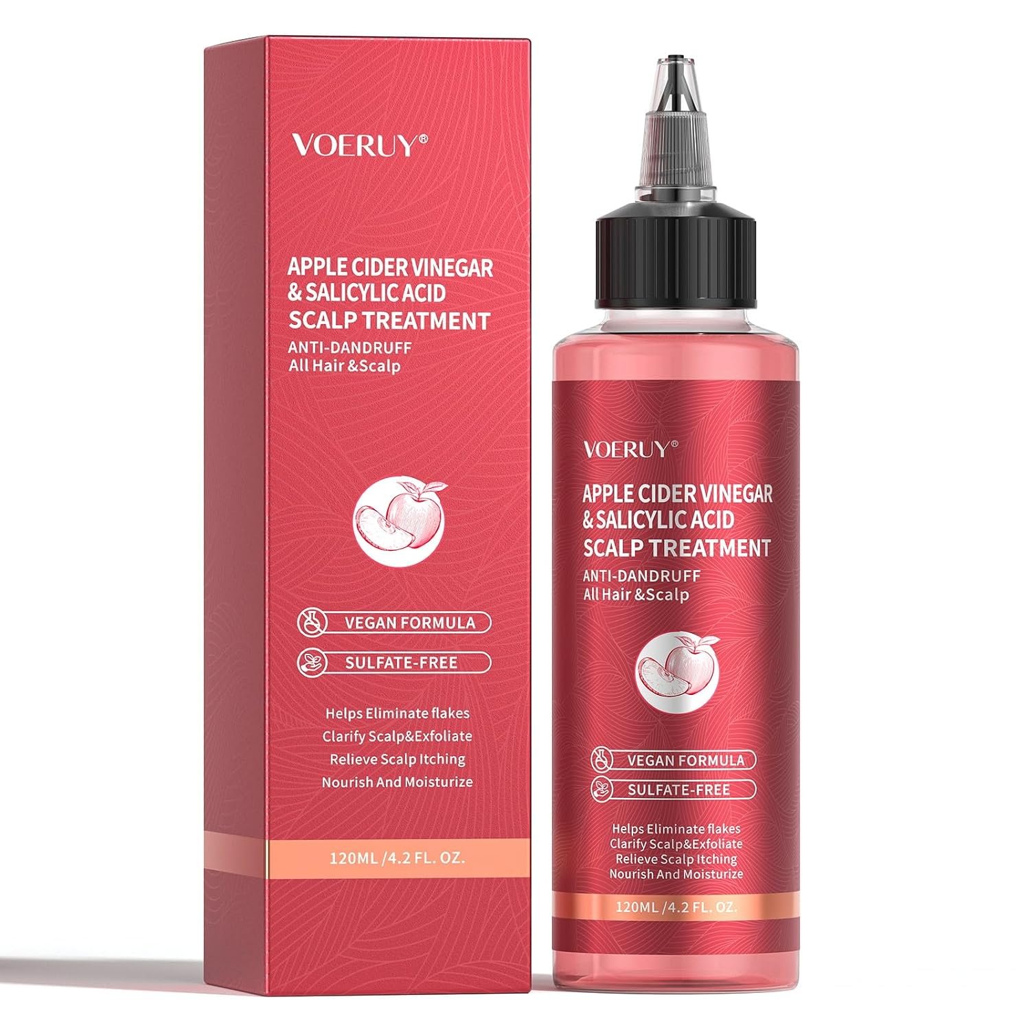 Scalp Treatment, Apple Cider Vinegar Scalp Serum for Dry Itchy Scalp, 120ML