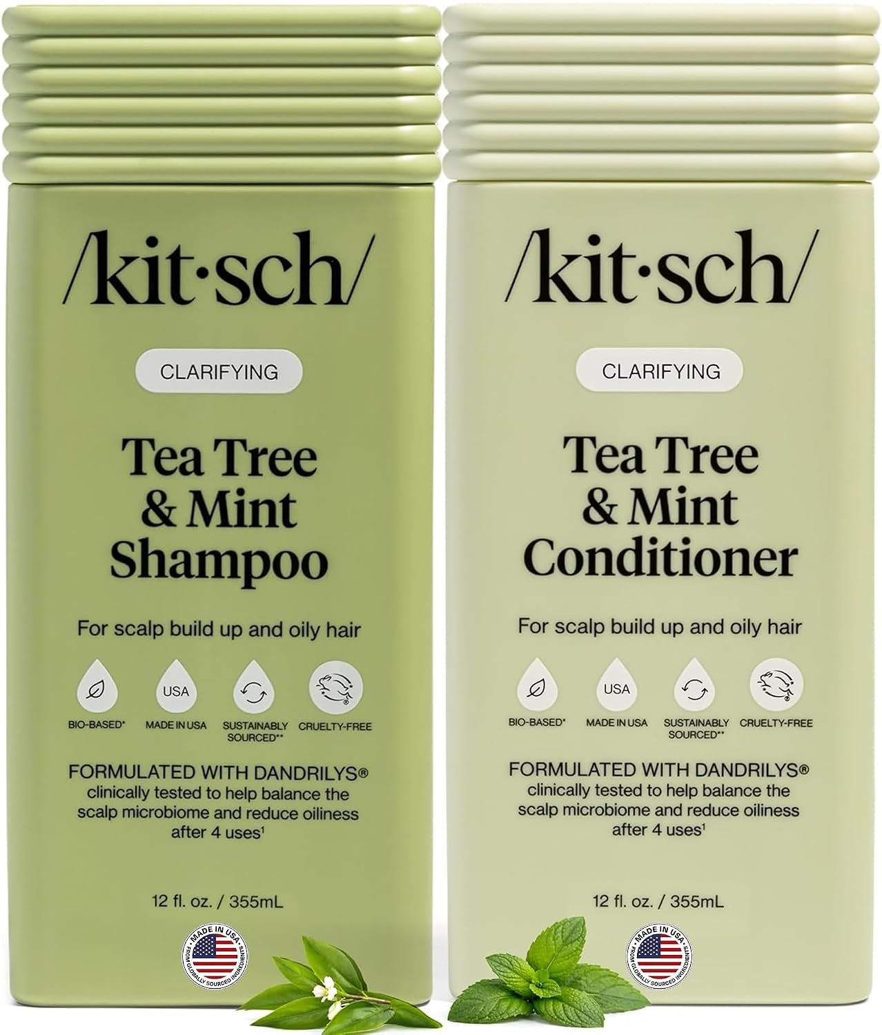 Kitsch Tea Tree & Mint Shampoo and Conditioner Set for Scalp Care
