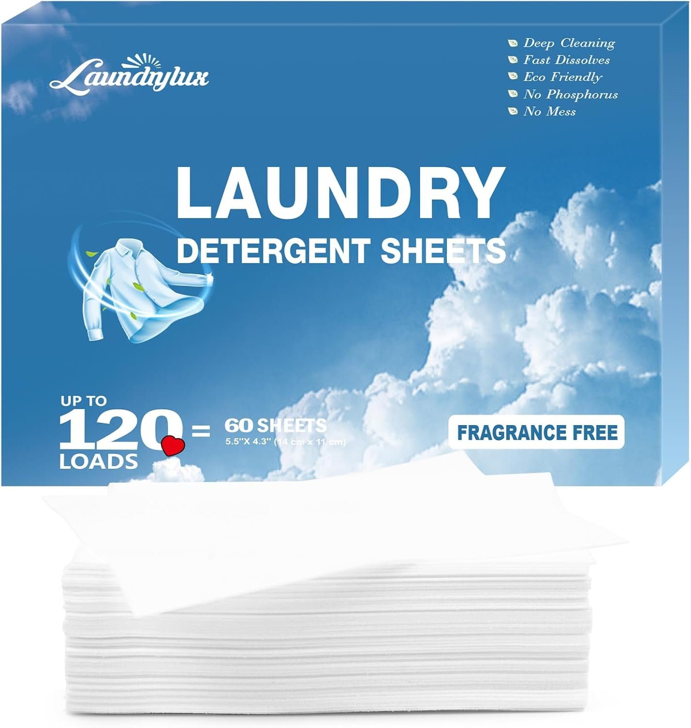 Laundry Detergent Sheet, Eco-Friendly & Hypoallergenic Wash Strips
