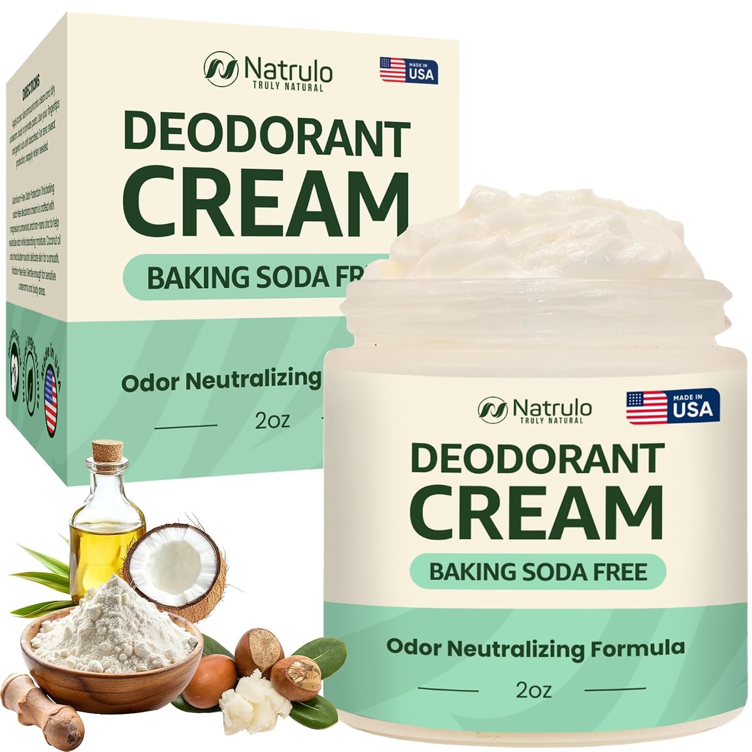 Deodorant Cream – Aluminum Free Natural Whole Body Deodorant, Women & Men