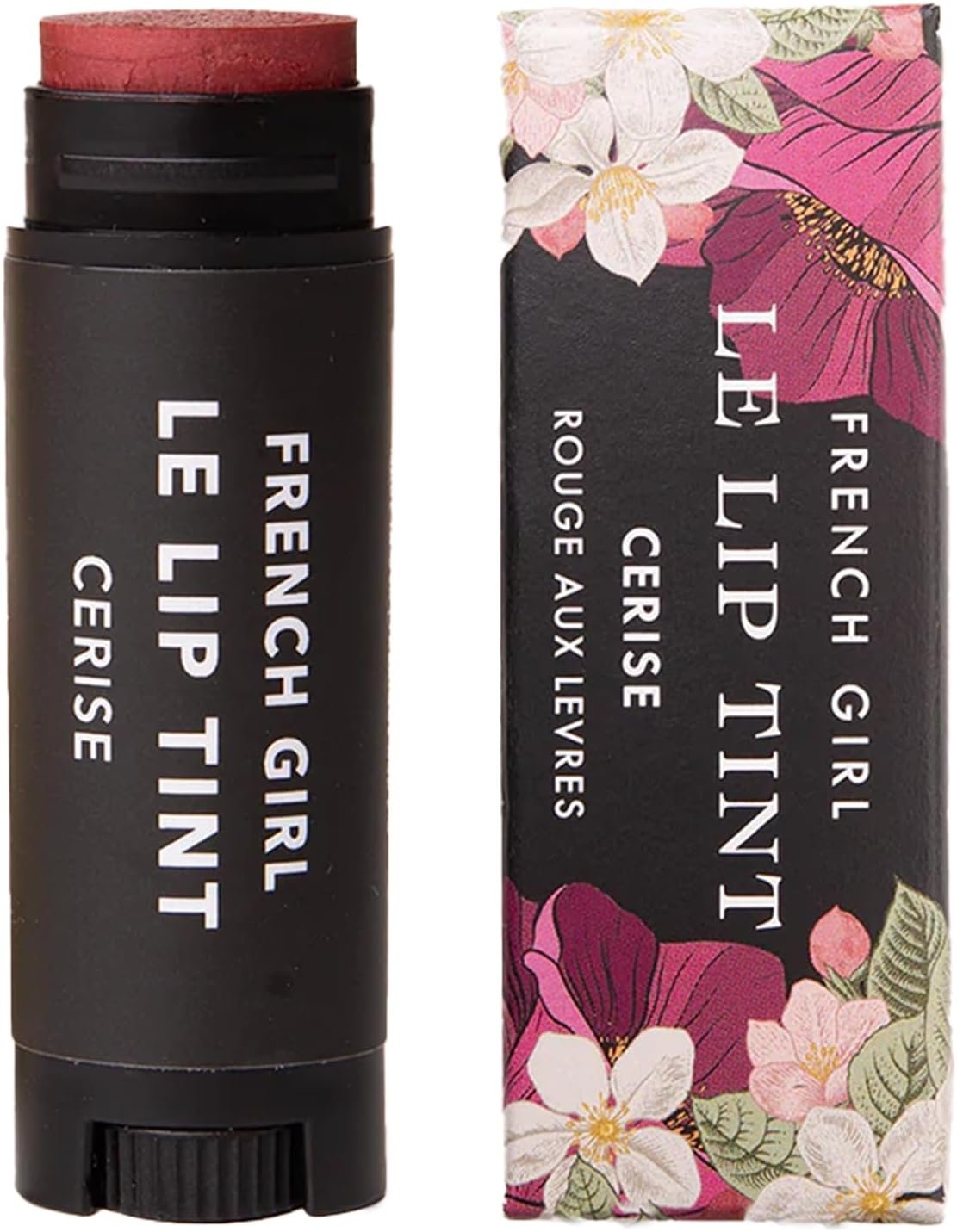 French Girl Le Lip Tint – Moisturizing & Hydrating Lip Balm for Sheer, Buildable Coverage & Shine, Clean Formula, Organic Ingredients, Vegan & Cruelty-Free – Cerise