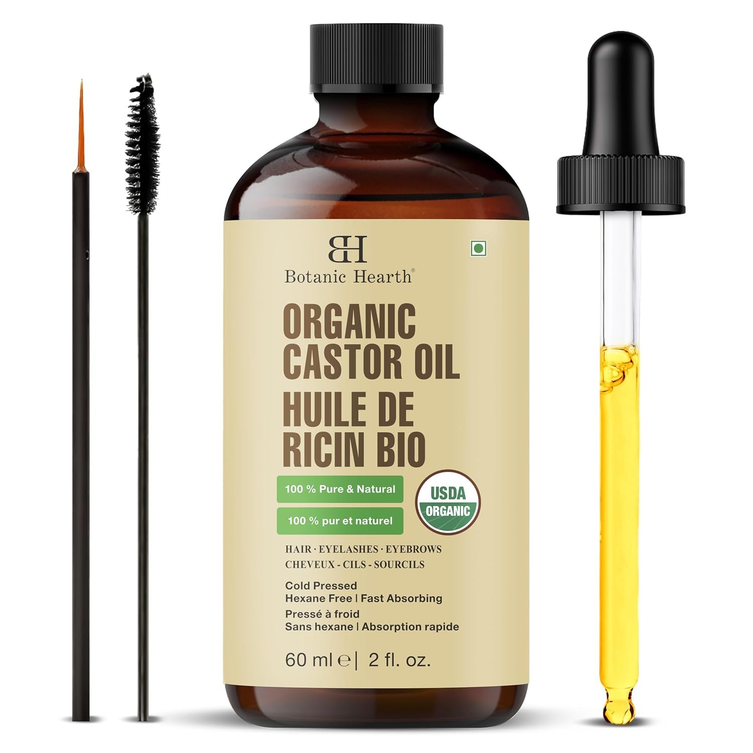 Botanic Hearth Castor Oil & Hair Treatment Oils 2 Fl oz