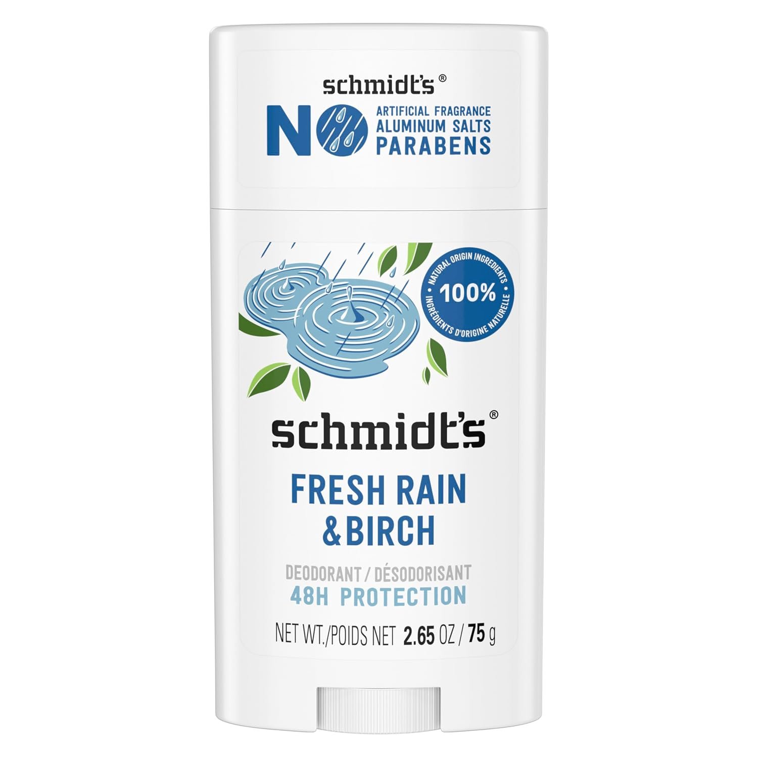 Schmidt’s Aluminum-Free Deodorant Fresh Rain & Birch Aluminum Free 2.65 oz