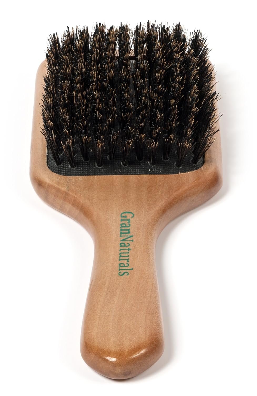 GranNaturals Boar Bristle Smoothing Hair Brush for Women and Men – Medium/Soft Bristles – Natural Wooden Large Flat Square Paddle Hairbrush for Fine, Thin, Straight, Long, or Short Hair