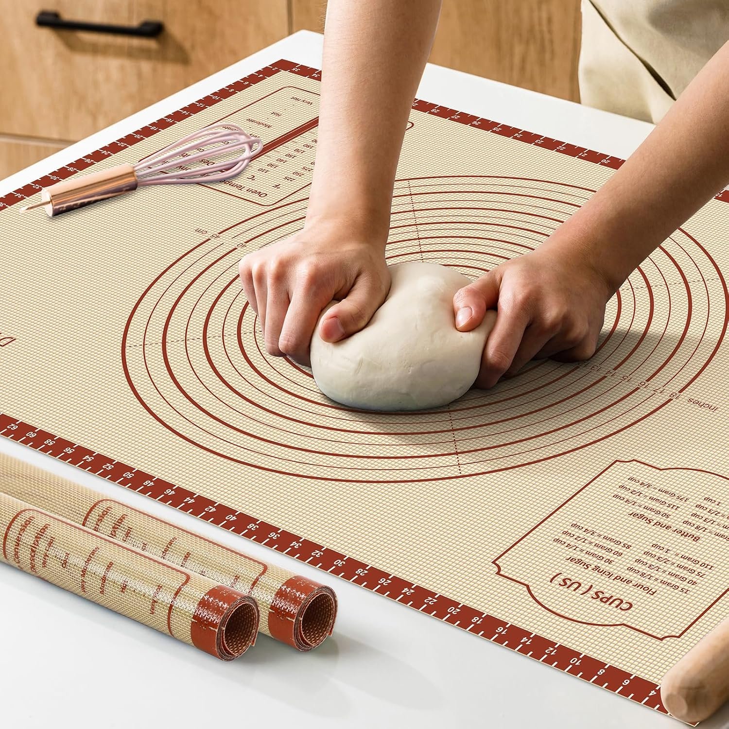 DANIA & DEAN 36″x24″ Extra Thick Silicone Baking Mat for Pastry and Bread