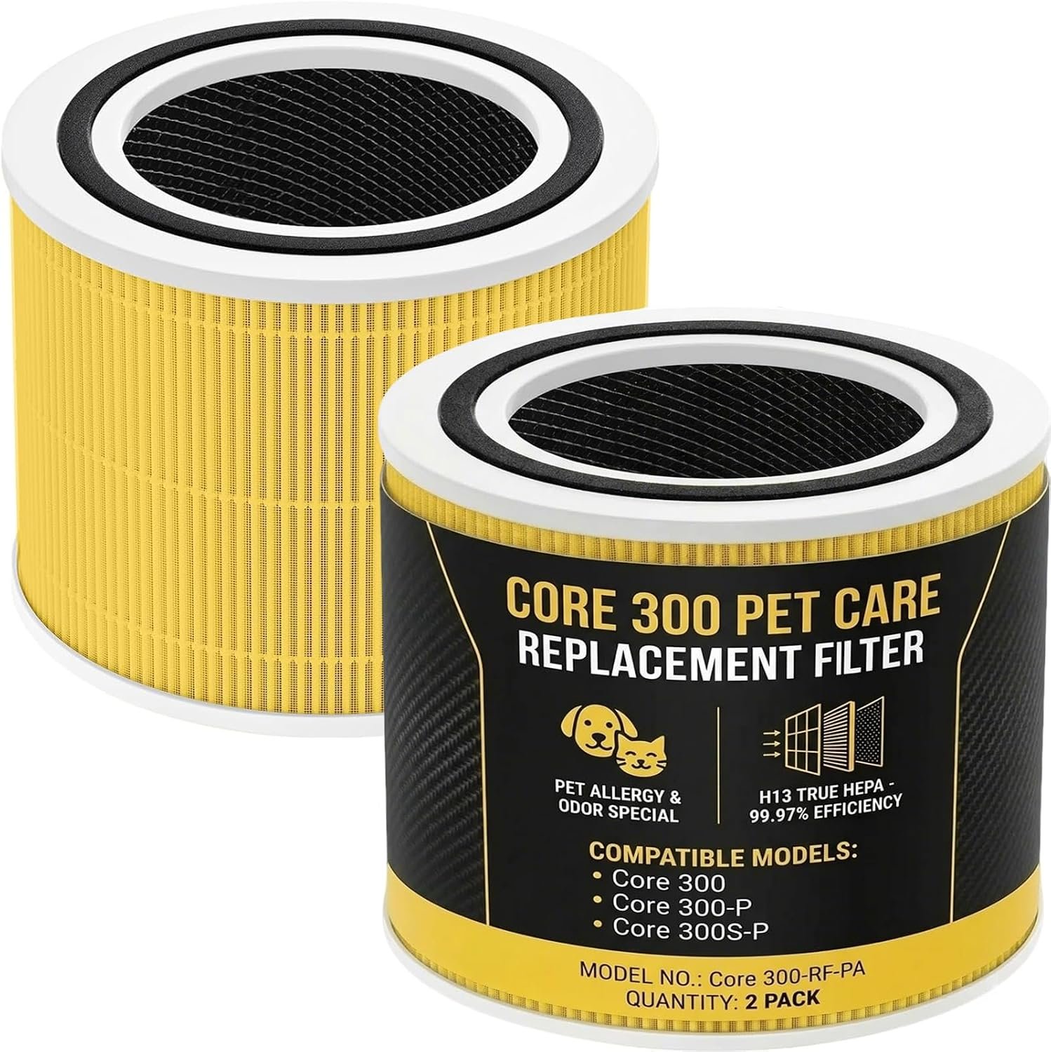 2-Pack Core 300 Filter Replacement for Levoit Core 300/300S
