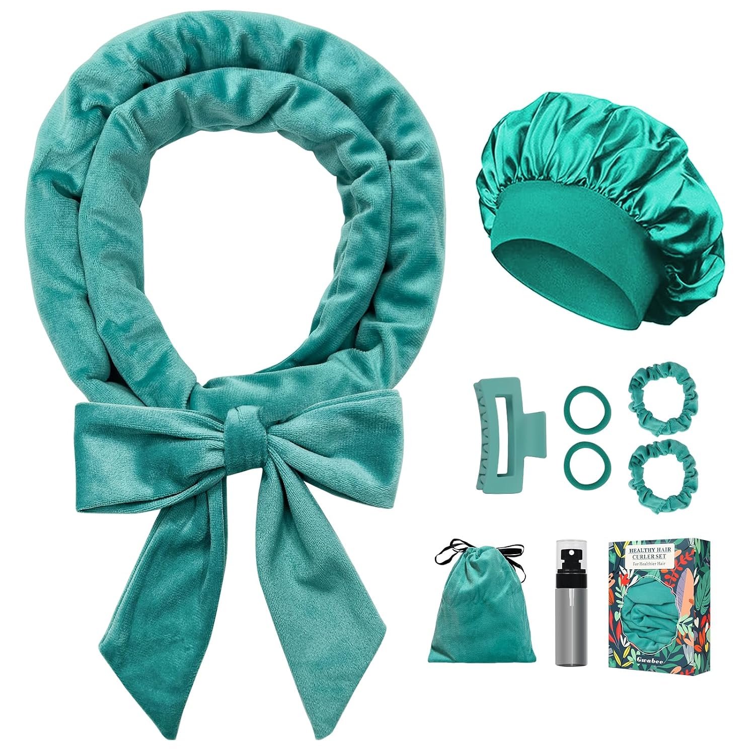Gwabee Velvet Heatless Curls Overnight Hair Curlers to Sleep In
