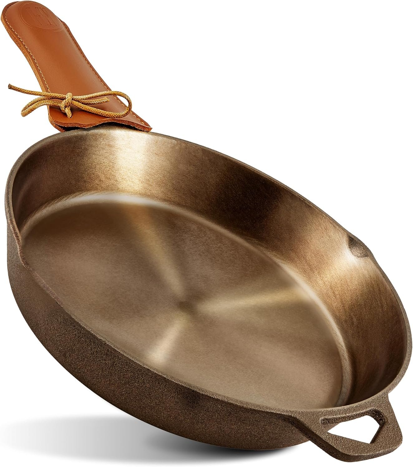 Modern Innovations 10 Inch Cast Iron Skillet, Pre-Seasoned Smooth Polished Surface, Heavy-Duty, Naturally Non-Stick 100% Cast Iron Frying Pan- Saute, Sear & Grill on Campfires, Stoves & Ovens