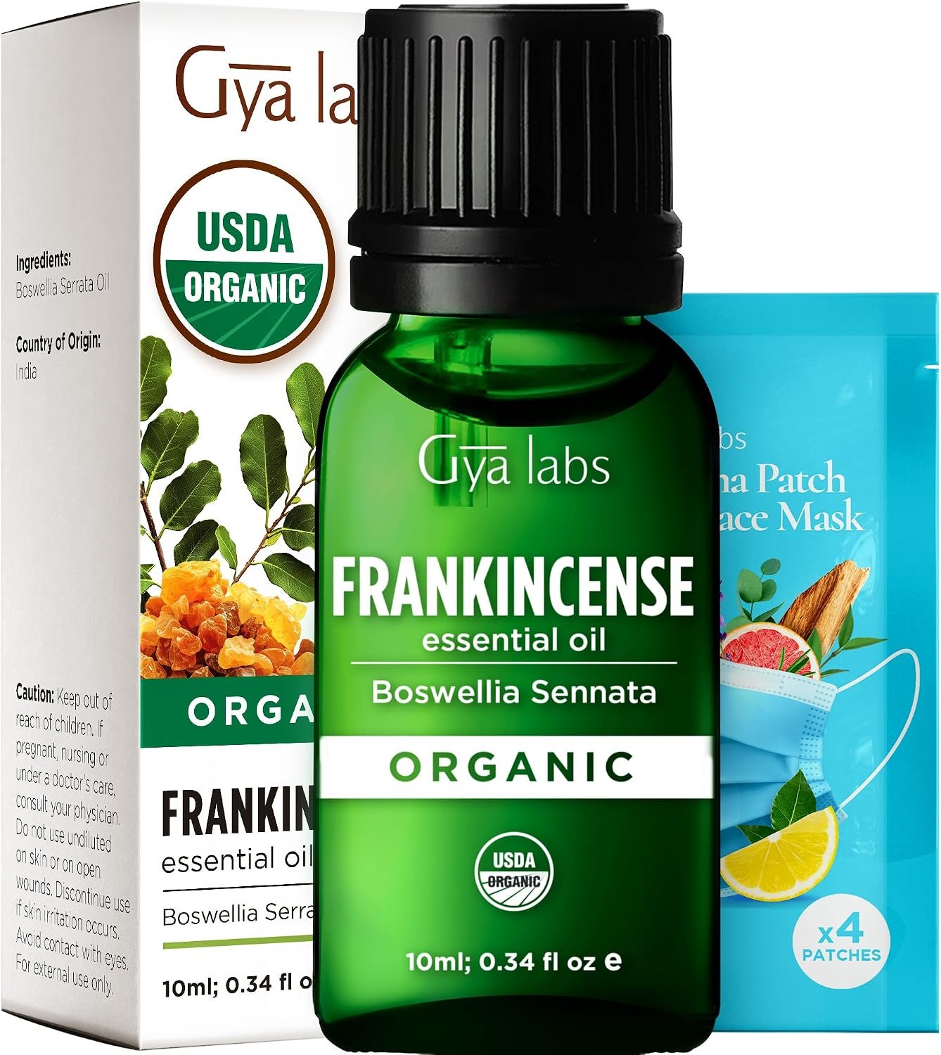 Pure Organic Frankincense Essential Oil 0.34 Fl Oz – for Skin and Hair