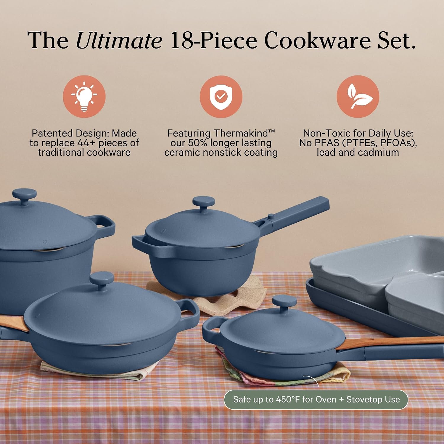 Our Place Ultimate Cookware Set, 18-Piece Nonstick Cookware & Bakeware Set
