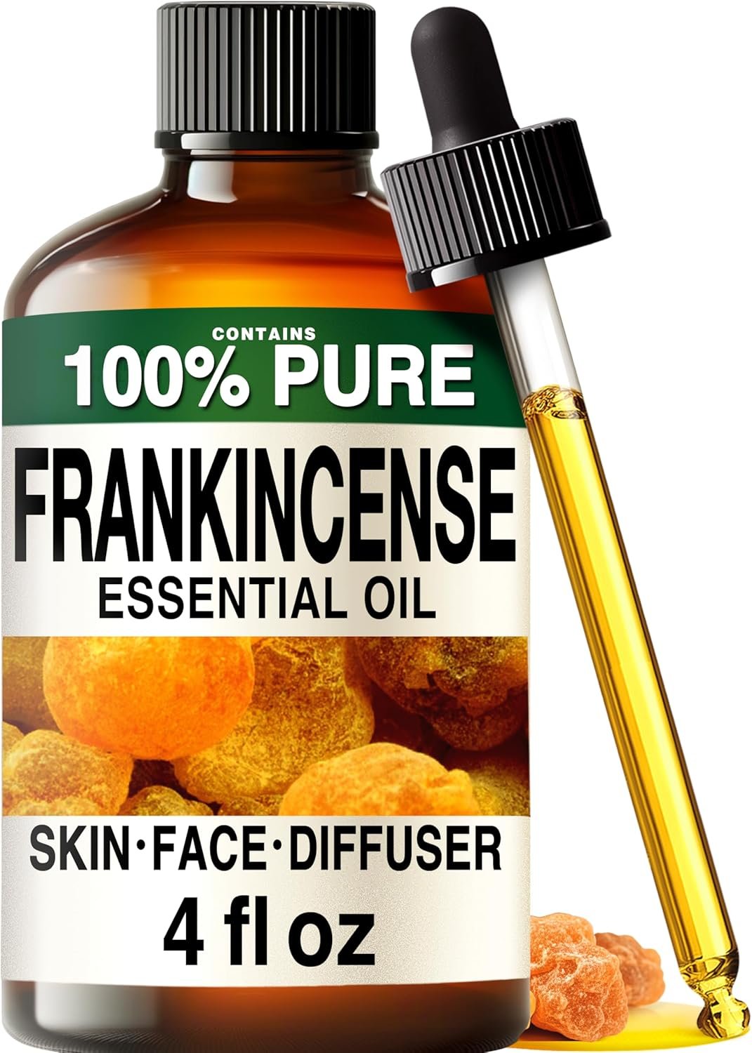 Kukka 100% Pure Frankincense Essential Oil for Skin, Diffuser, 4 Fl Oz