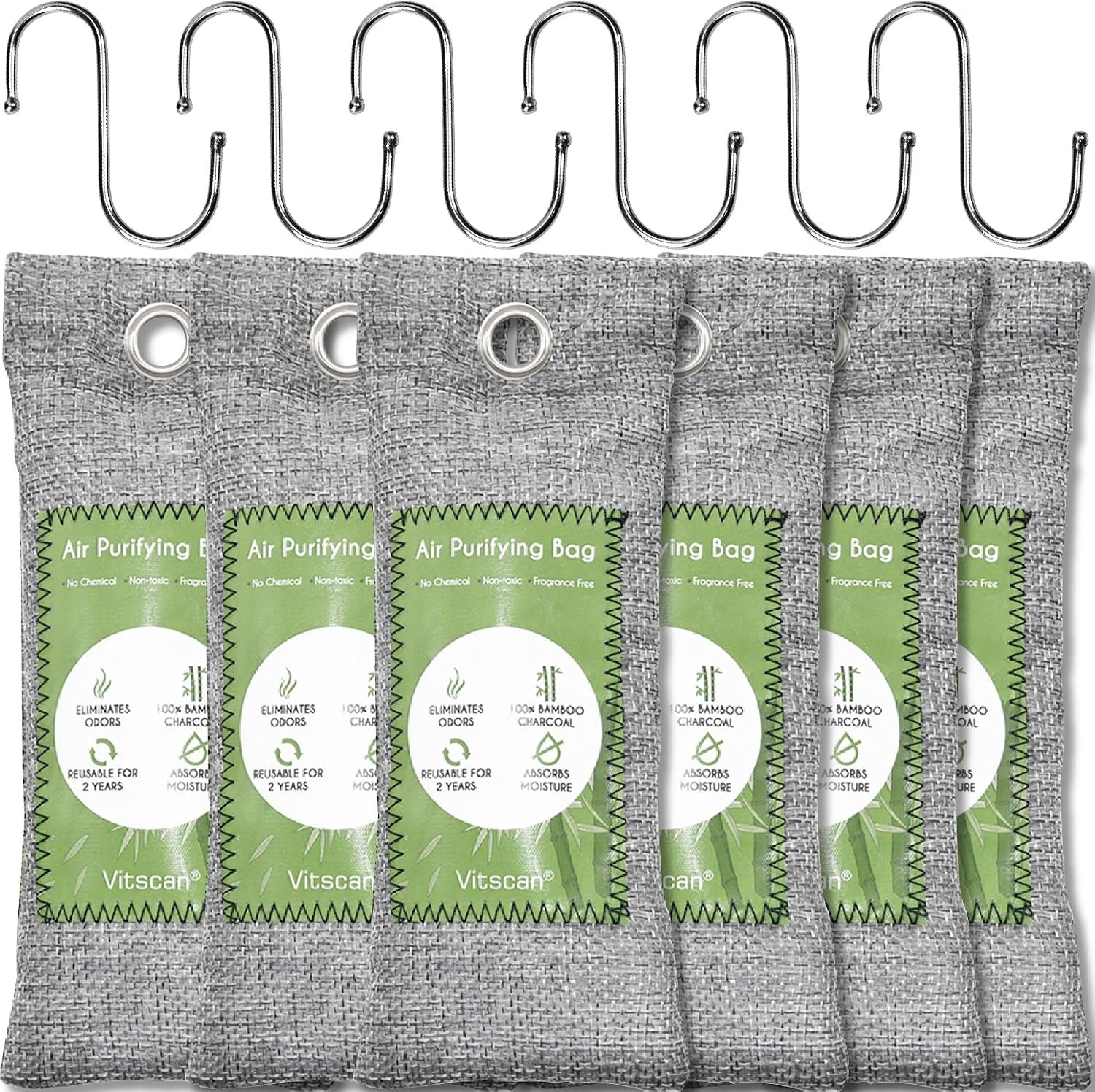 Bamboo Charcoal Air Purifying Bag,Activated Charcoal Odor Absorber for Shoe