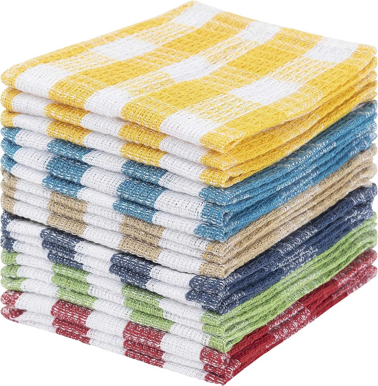 American Linen 18-Pack Cotton Waffle Weave Kitchen Dish Cloths
